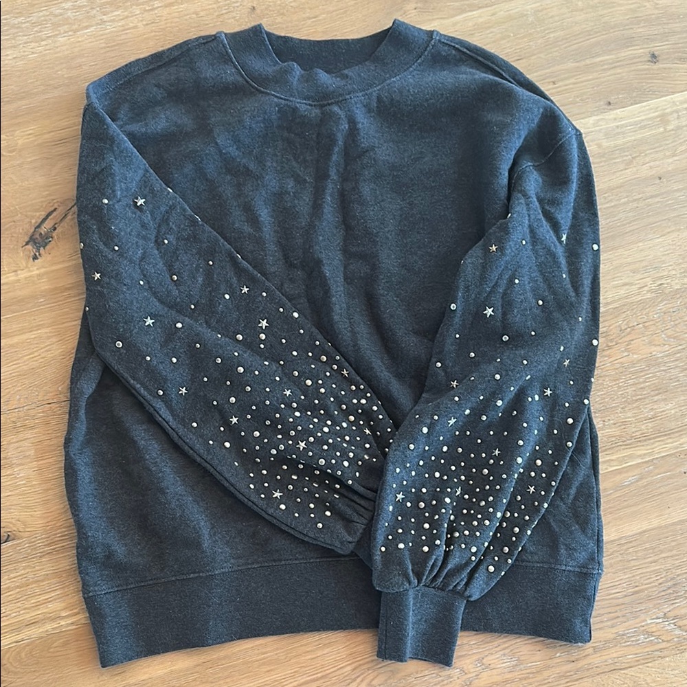 All saints Embellished Dark Grey Sweater sz XS